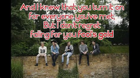 fools gold lyrics|fool's gold lyrics one direction.